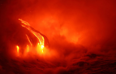 volcanoes in Hawaii and Ethiopia